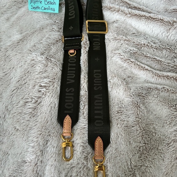 Louis Vuitton Khaki and Vachetta Leather Adjustable Strap- from multi pochette - Picture 3 of 8